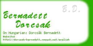 bernadett dorcsak business card